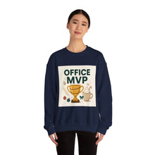 Office MVP Sweatshirt — Funny Trophy Coffee Crewneck for Coworkers