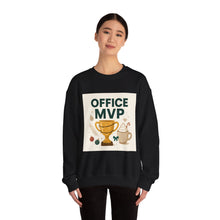 Office MVP Sweatshirt — Funny Trophy Coffee Crewneck for Coworkers