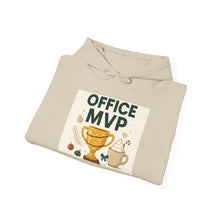 Office MVP Hoodie — Funny Coffee & Trophy Work Crewneck for Coworkers
