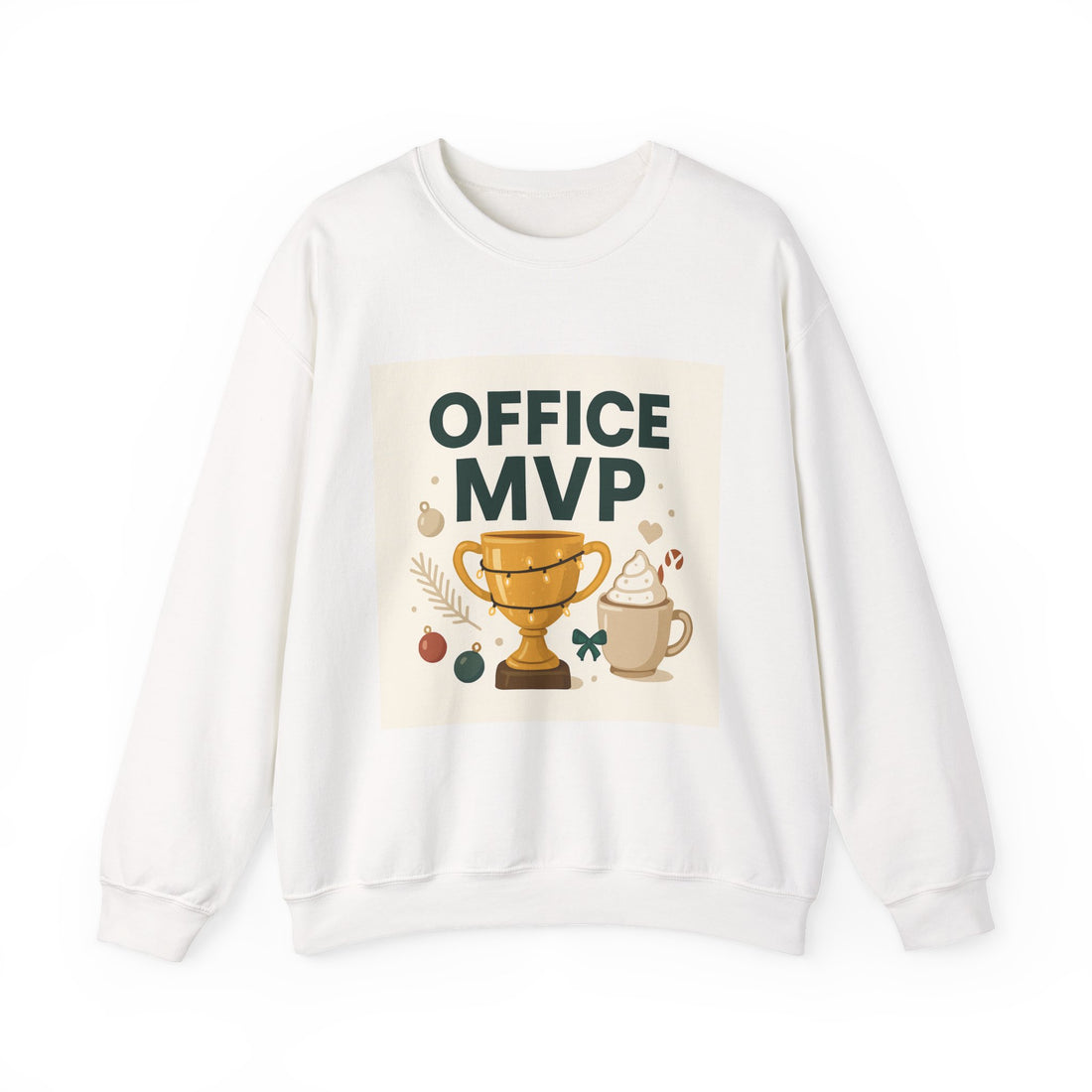 Office MVP Sweatshirt — Funny Trophy Coffee Crewneck for Coworkers
