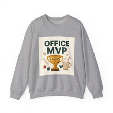 Office MVP Sweatshirt — Funny Trophy Coffee Crewneck for Coworkers