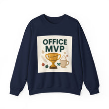 Office MVP Sweatshirt — Funny Trophy Coffee Crewneck for Coworkers