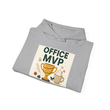 Office MVP Hoodie — Funny Coffee & Trophy Work Crewneck for Coworkers
