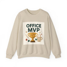 Office MVP Sweatshirt — Funny Trophy Coffee Crewneck for Coworkers