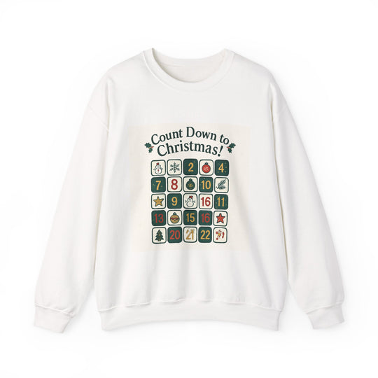 Advent Countdown Crewneck Sweatshirt – "Count Down to Christmas!" Holiday Advent Calendar Design