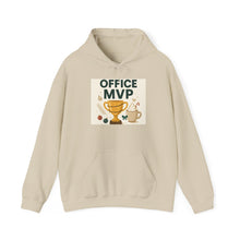 Office MVP Hoodie — Funny Coffee & Trophy Work Crewneck for Coworkers