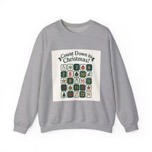 Advent Countdown Crewneck Sweatshirt – "Count Down to Christmas!" Holiday Advent Calendar Design