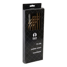 Reusable Drinking Straw DKD Home Decor Golden Stainless steel