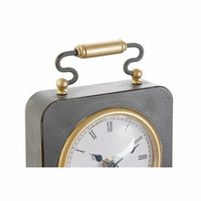 Table clock DKD Home Decor Black Golden Silver (2 Units)-1