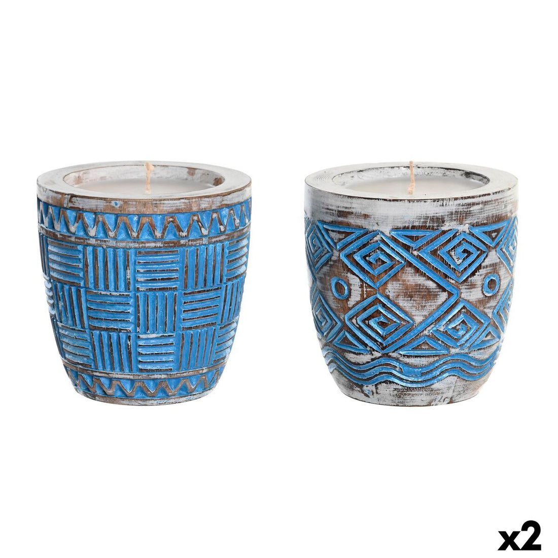 Candle DKD Home Decor Mediterranean (2 Units)-0