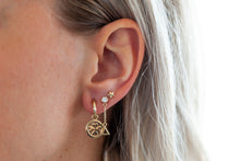 Oorbellen Sterretje 3D Goudkleur JE005G