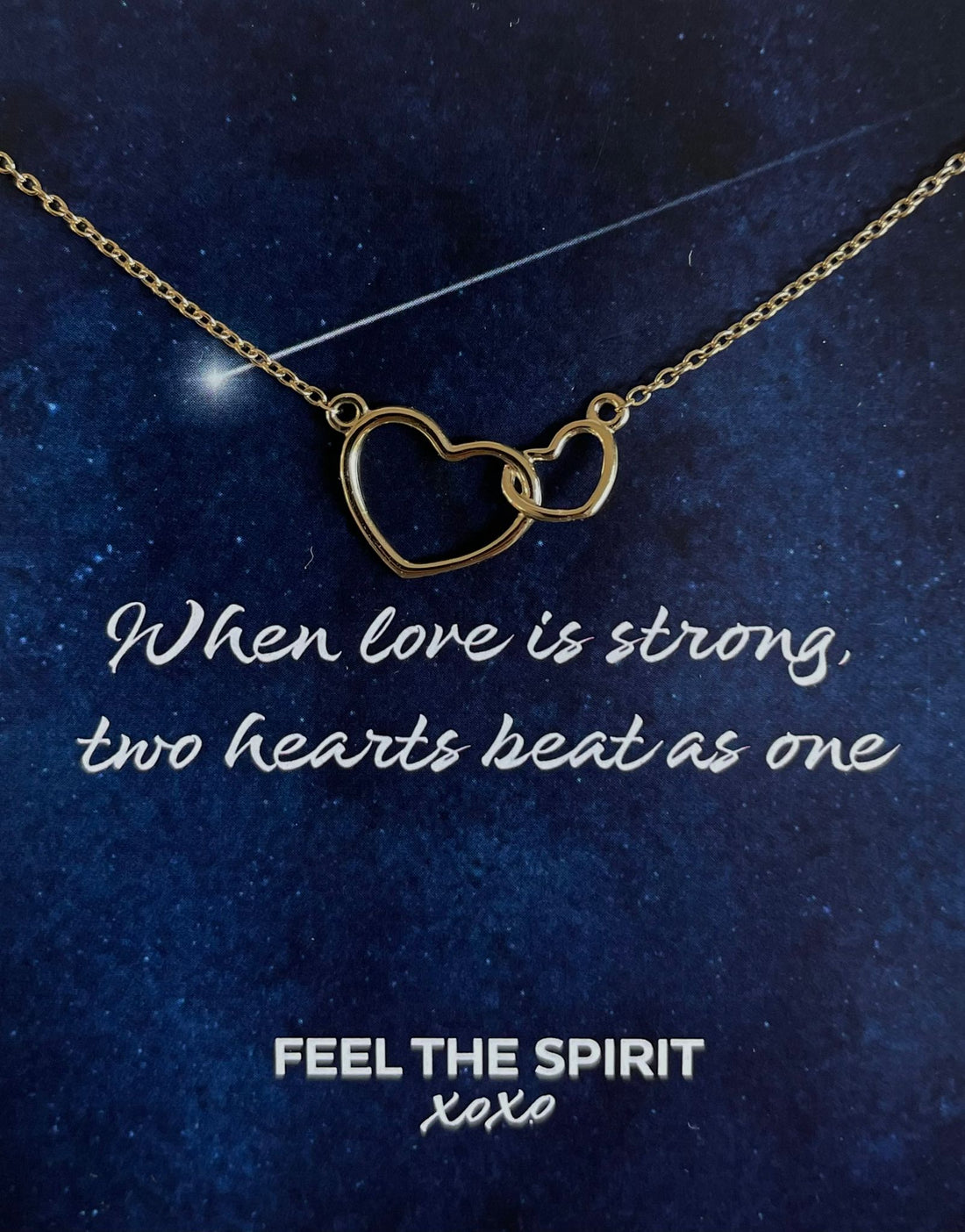 Ketting Twee Hartjes Goudkleur XN005G