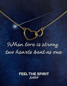 Ketting Twee Hartjes Goudkleur XN005G