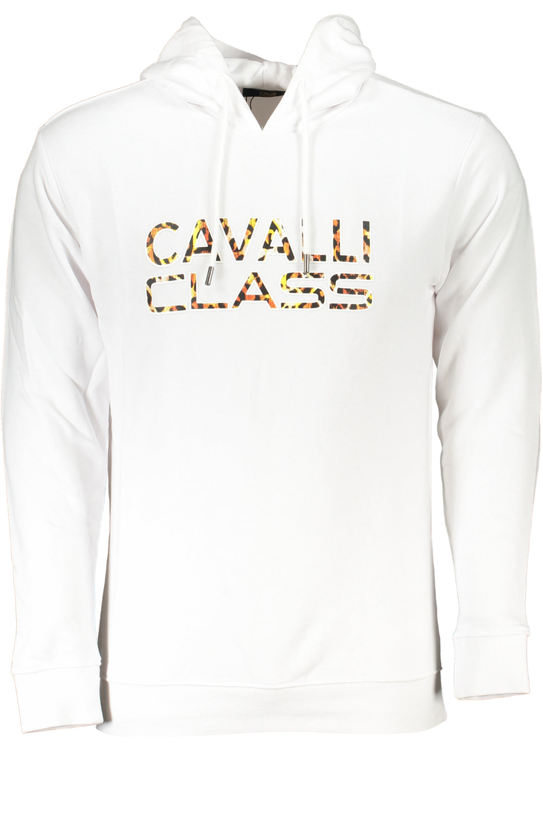 CAVALLI CLASS MEN'S WHITE ZIPLESS SWEATSHIRT